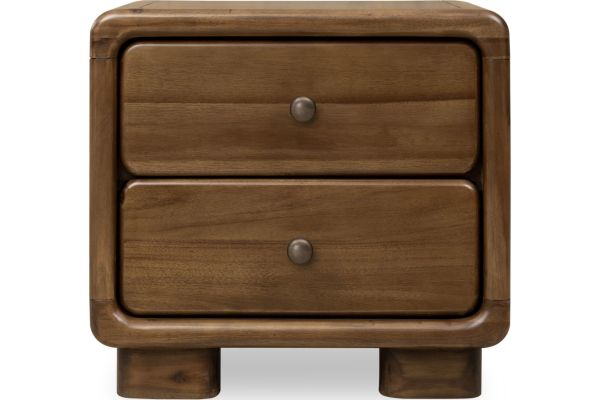 Boka Impala Two Drawer Acacia Wood Nightstand
