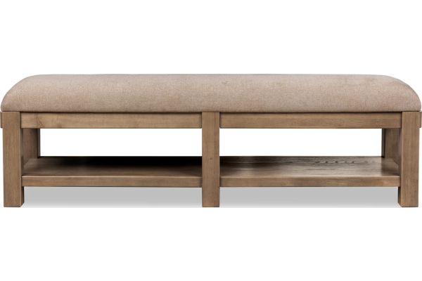 Roycroft Harvest Wood Upholstered Bench