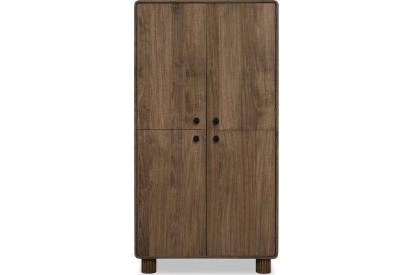 Ravelle Walnut Grove Four Drawer Wood Cabinet
