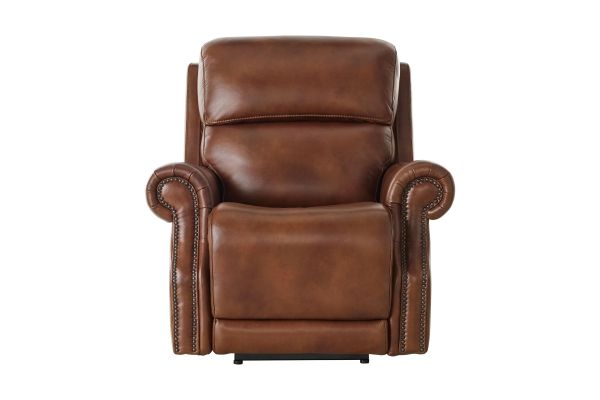 Monarch Brown Leather Dual Power Recliner