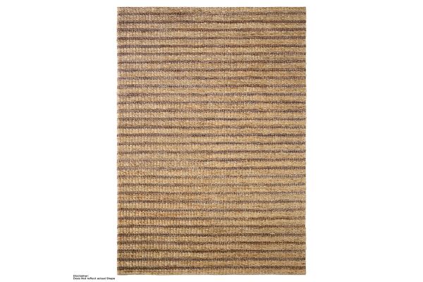 Natural Luxe Stripe Natural Plum 5'3