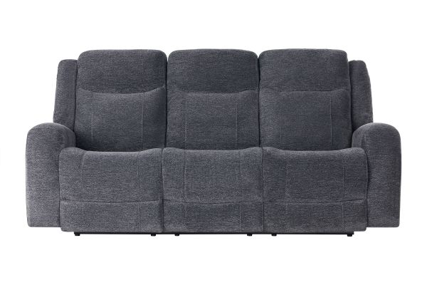 Valor Grey Power Reclining Sofa 
