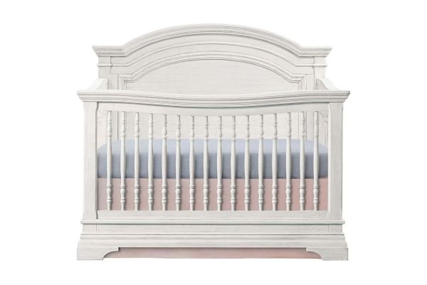 Riley White Arch Top Convertible Crib