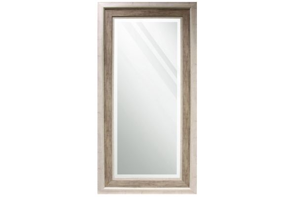 Rectangular Two-Toned Wood Frame Leaner Mirror