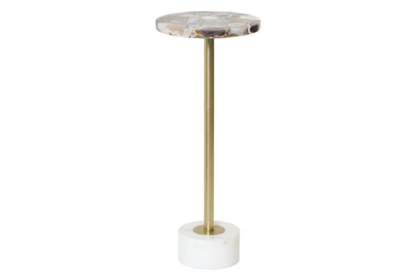 Wild Agate Accent Drink Table