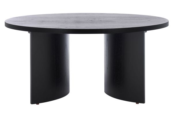 Audriella Black Round Wood Coffee Table