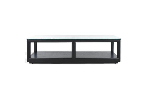 Benecarlo Black Glass Top Coffee Table