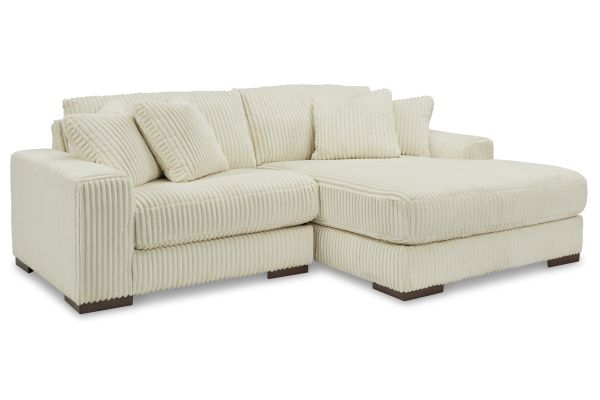 Lindyn Ivory 2-Piece Sectional with Right Arm Facing Chaise