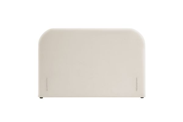 Keynote Alabaster King Size Stain-Resistant Performance Velvet Headboard
