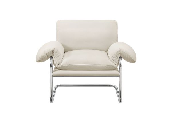 Ansel Alabaster Performance Velvet Accent Chair