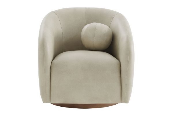 Holland Mineral Vegan Leather Swivel Armchair
