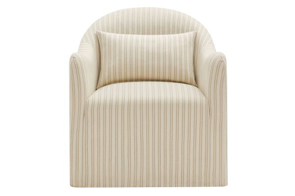 Bardot Oatmeal Striped Accent Chair
