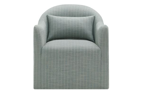Bardot Spa Blue Striped Accent Chair