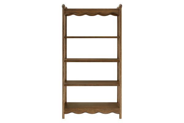 Darcy Walnut 4-Tier Open Bookcase