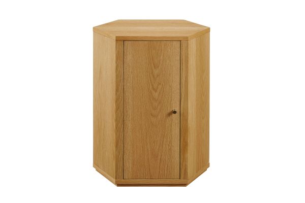 Kade Natural Faceted Wood Side Table