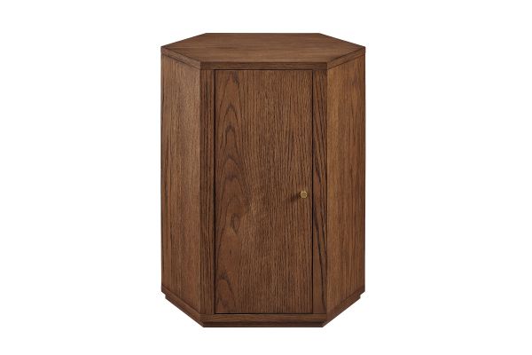 Kade Walnut Faceted Wood Side Table