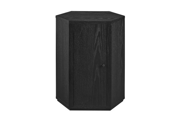 Kade Black Faceted Wood Side Table