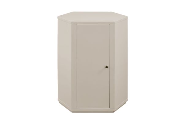 Kade Putty Faceted Semi-Gloss Side Table