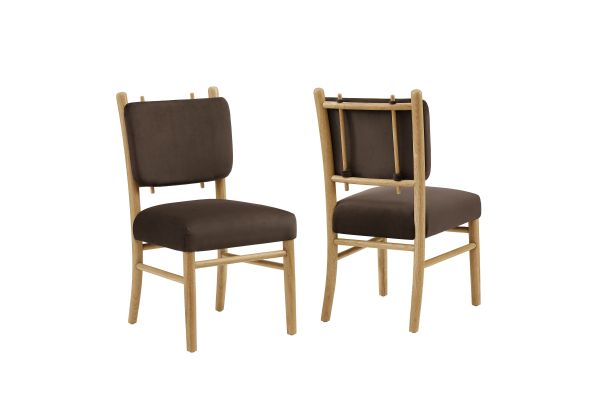 Mauden Chocolate Brown Performance Velvet Dining Side Chairs (Set of 2)