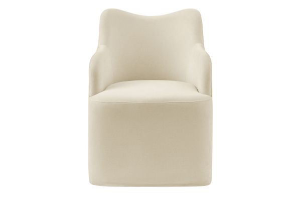 Cordelle Linen Blend Swivel Dining Chair