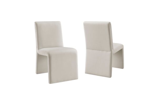 Emory Alabaster Performance Velvet Dining Side Chair (Set of 2)