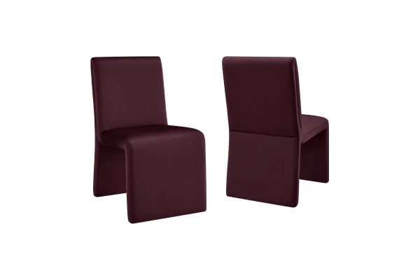 Emory Mulberry Performance Velvet Dining Side Chair (Set of 2)