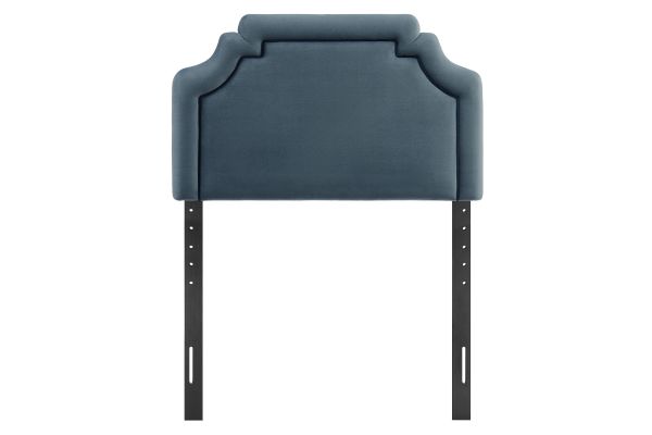 Magnolia Cadet Blue/Midnight Stain-Resistant Performance Velvet Twin Size Headboard