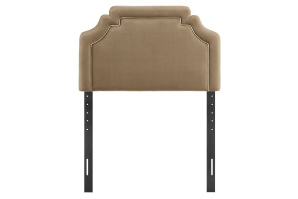 Magnolia Taupe/Almond Stain-Resistant Performance Velvet Twin Size Headboard