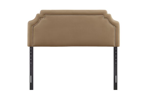 Magnolia Taupe/Almond Stain-Resistant Performance Velvet Full Size Headboard