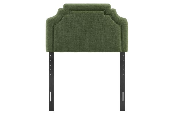 Magnolia Foliage Upholstered Fabric Twin Size Headboard