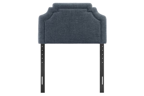 Magnolia Slate Blue Upholstered Fabric Twin Size Headboard