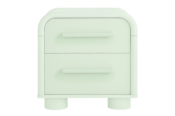 Bellamy Sage Curved 2-Drawer Nightstand