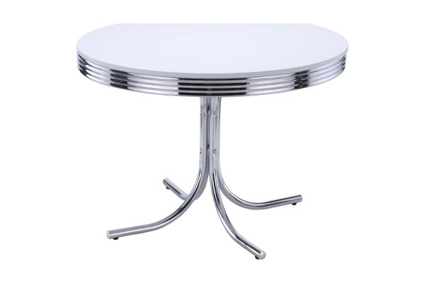 Retro White/Chrome Round 42