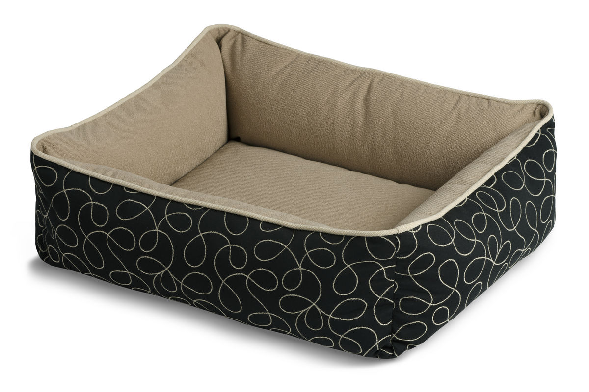 Crypton Bumper Dog Bed Loopy Black at GardnerWhite