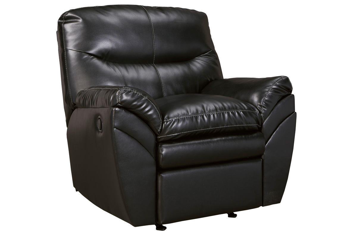 Dayne Bonded Leather Rocker Recliner at GardnerWhite
