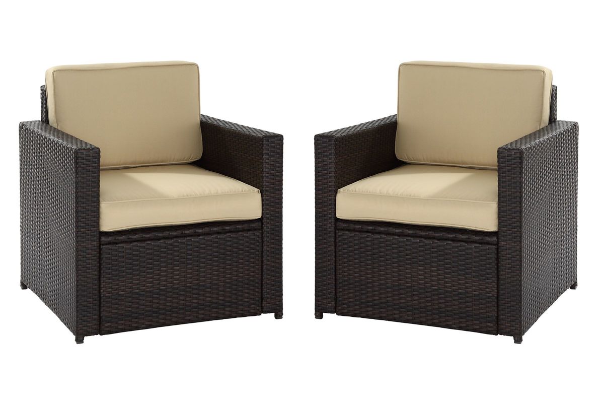 Palm Harbor 2 Piece Outdoor Wicker Seating Set Two Outdoor Wicker