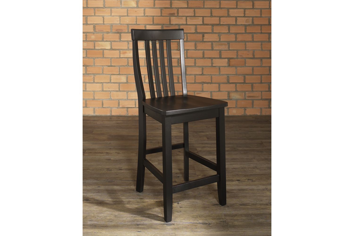 School House Bar Stool in Black, Set of Two at GardnerWhite