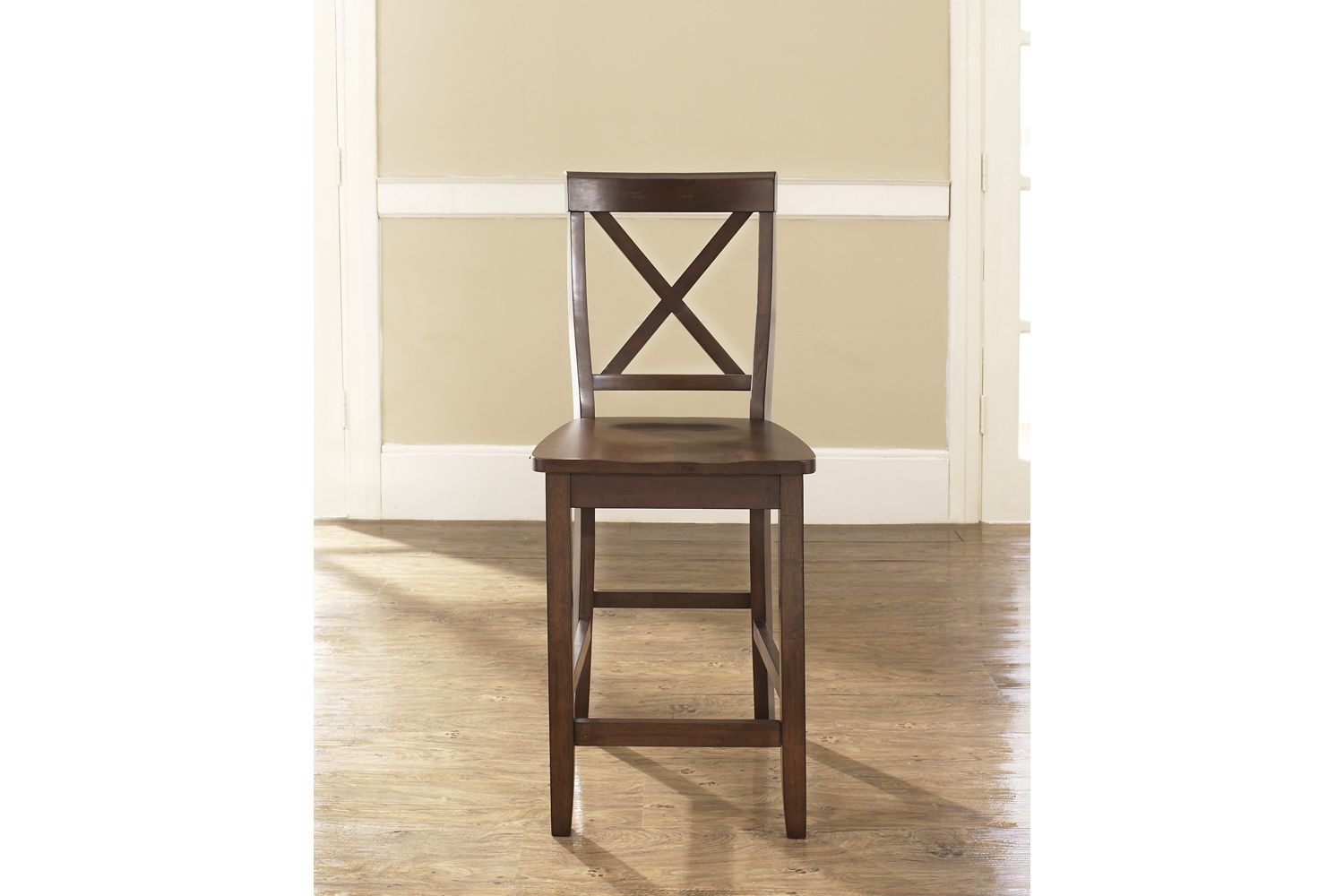 XBack Bar Stool in Vintage Mahogany, Set of Two at GardnerWhite