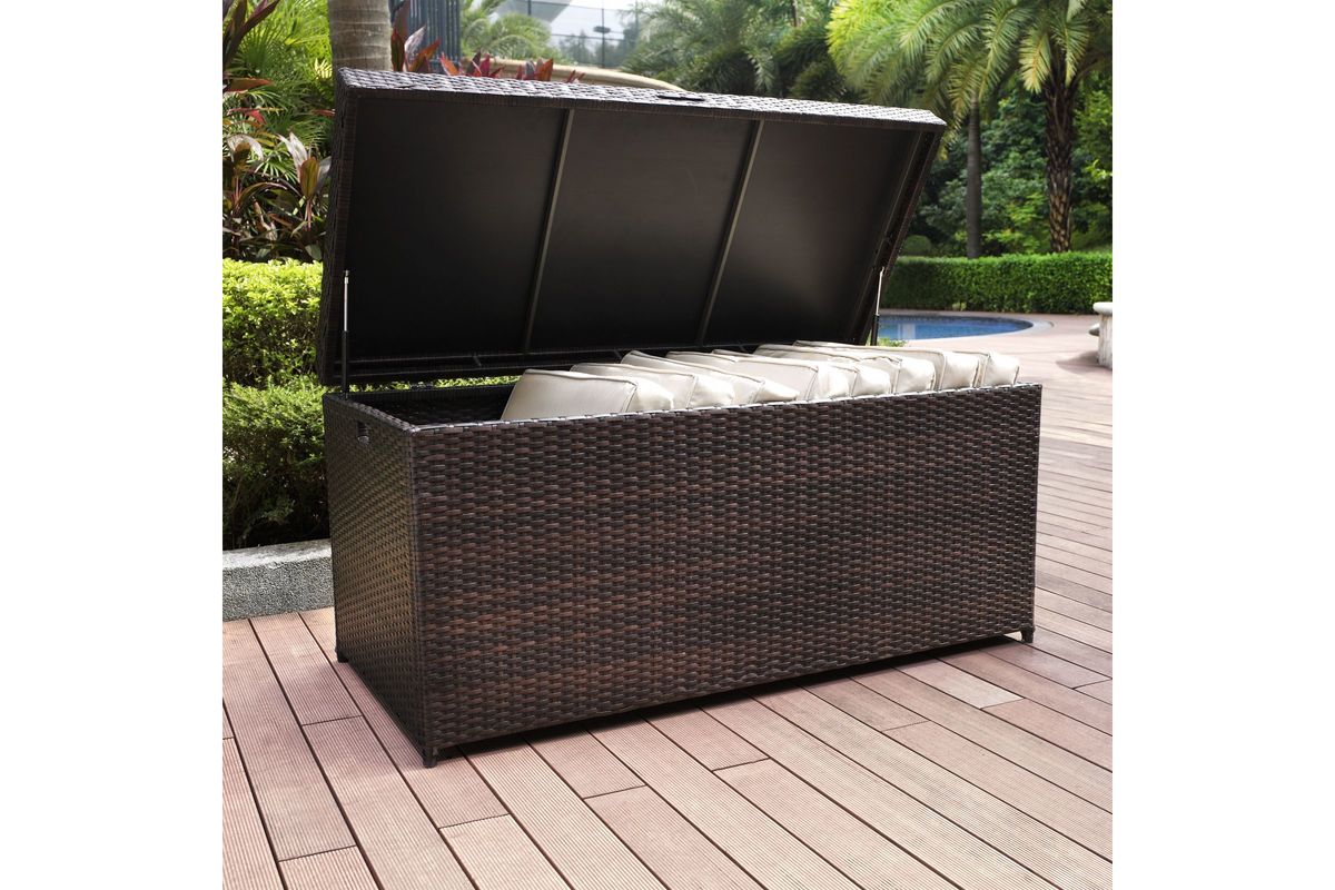 Palm Harbor Outdoor Wicker Storage Bin at GardnerWhite