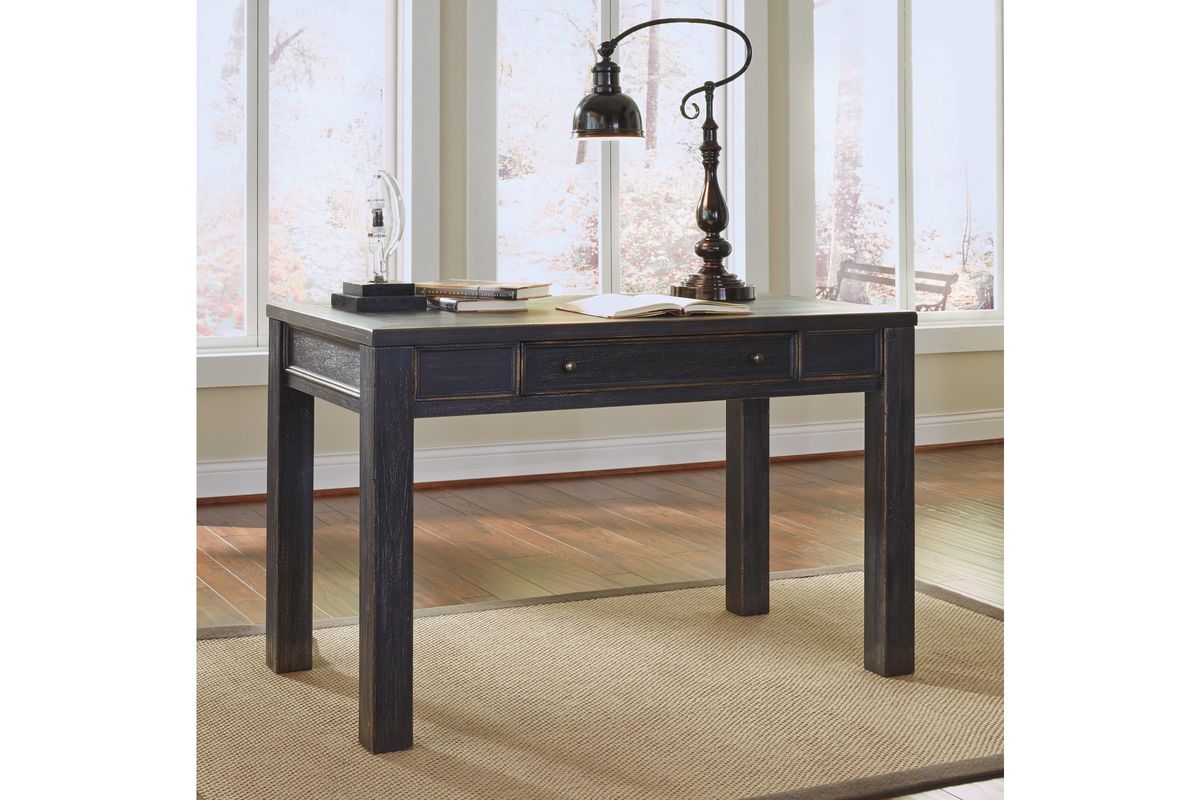 Gavelston Home Office Large Leg Desk in Black by Ashley_FDROP_170109