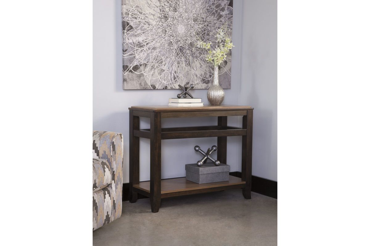 Mandoro Sofa Table in Twotone Brown by Ashley*FDROP170629