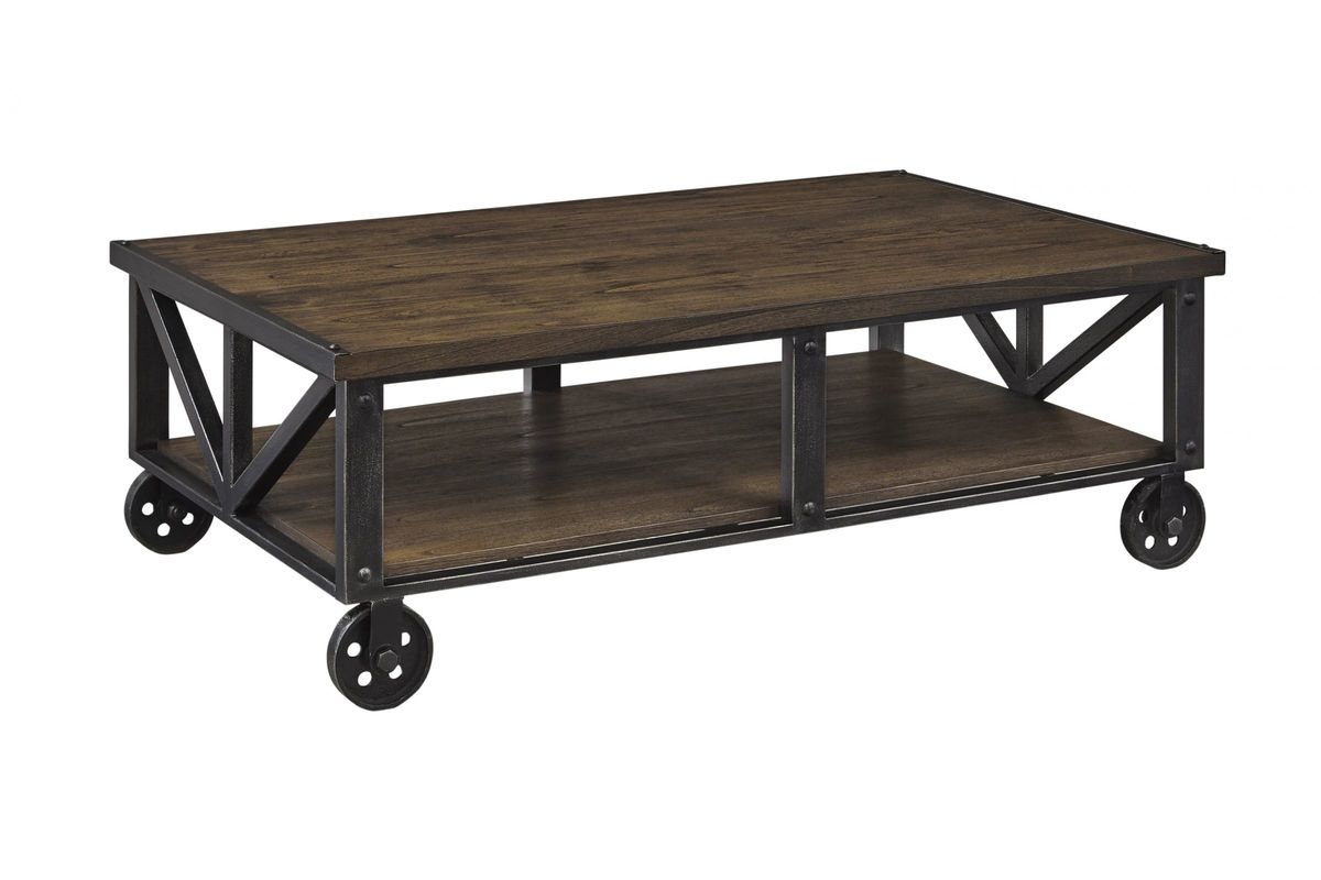 Zenfield Rectangular Cocktail Table in Medium Brown by Ashley