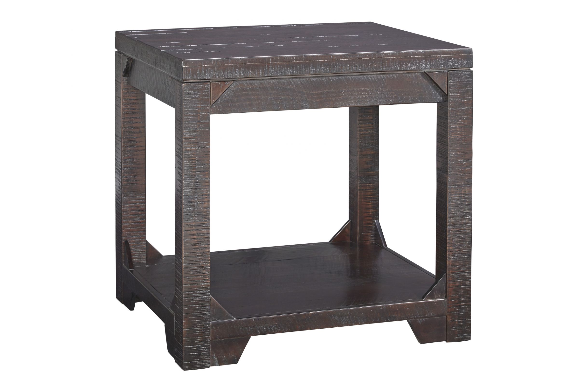 Rogness Rectangular End Table in Rustic Brown by Ashley