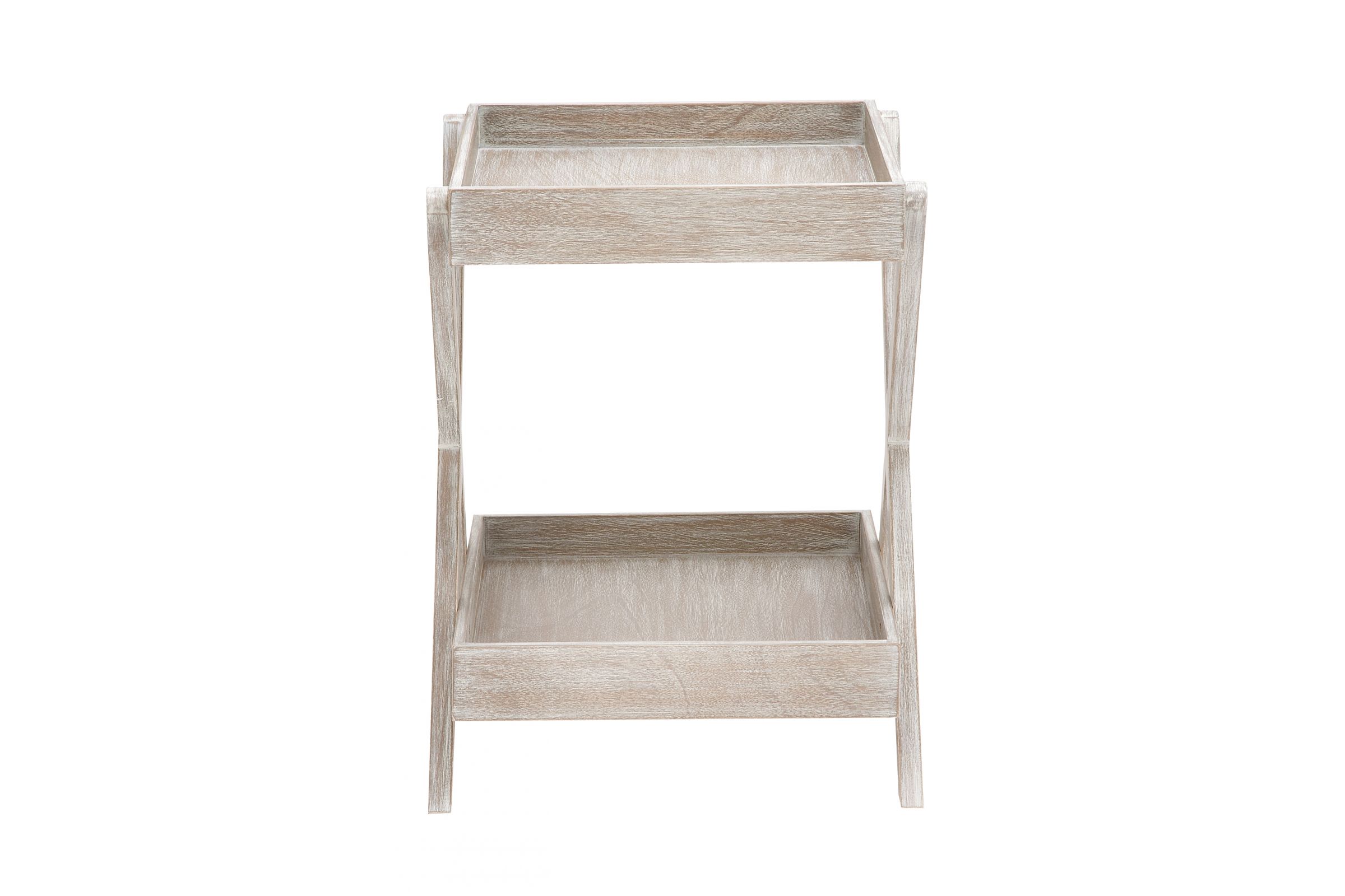 Contemporary Whitewash Accent Tray Table at GardnerWhite