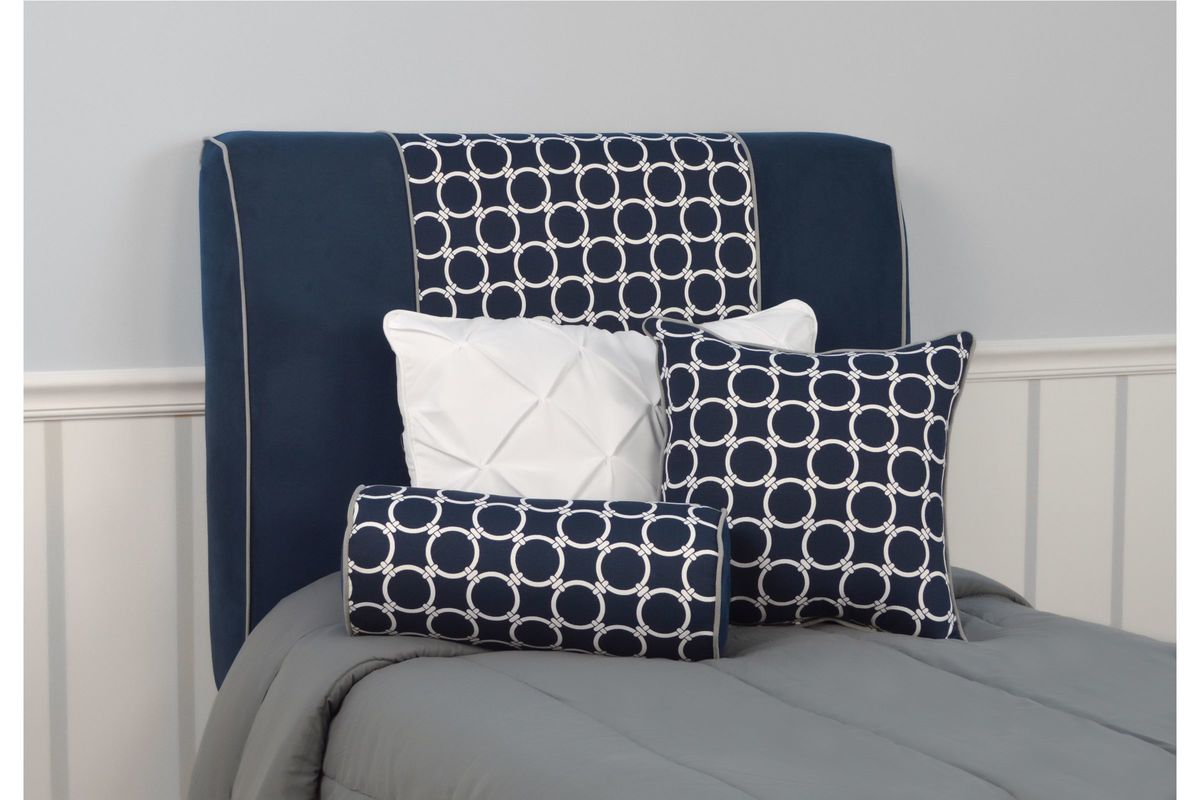 Twin Headboard in Linked Navy by Kangaroo Trading Co at GardnerWhite