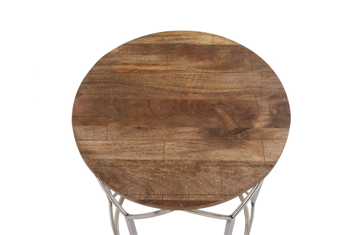 Modern Reflections Round Accent Tables (Set of 3) in Natural