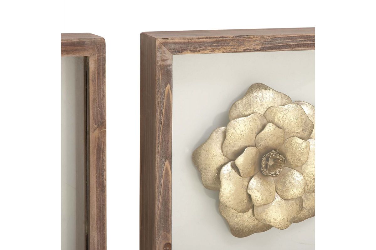 Natural Reflections Floral Wall Plaque (Set of 3) at GardnerWhite