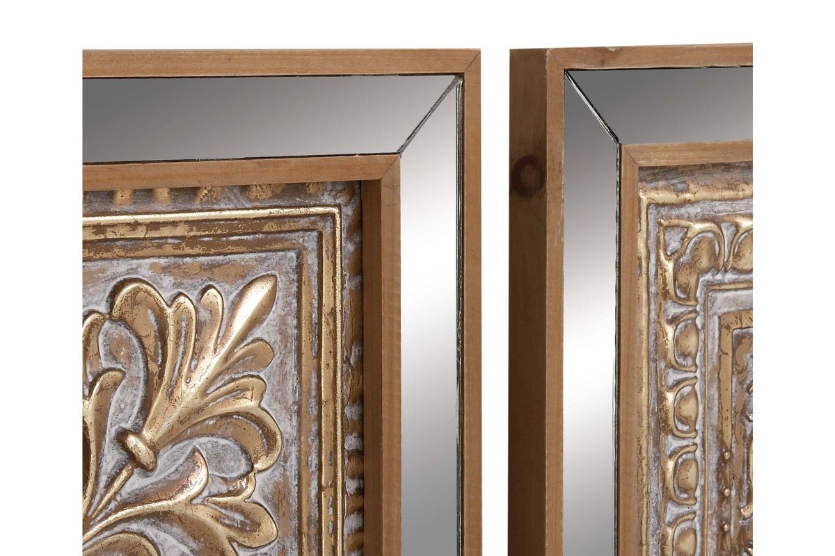 Rustic Reflections Embossed Wall Plaque (Set of 3) at GardnerWhite