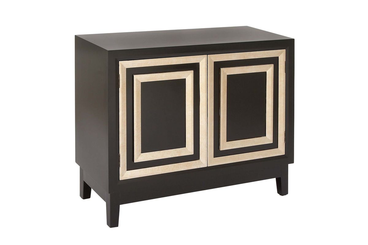 Modern Reflections Rectangular in Matte Black at GardnerWhite