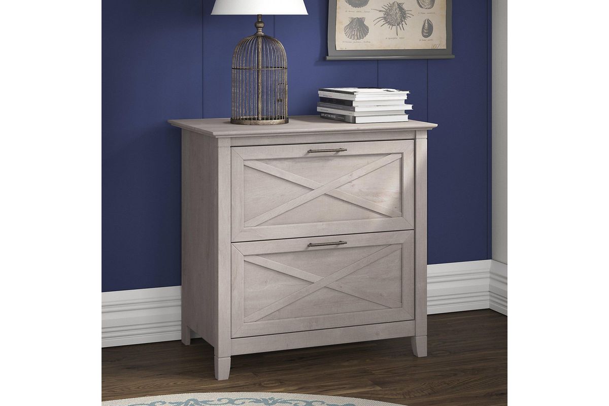 Key West Lateral File in Washed Grey by Bush at GardnerWhite